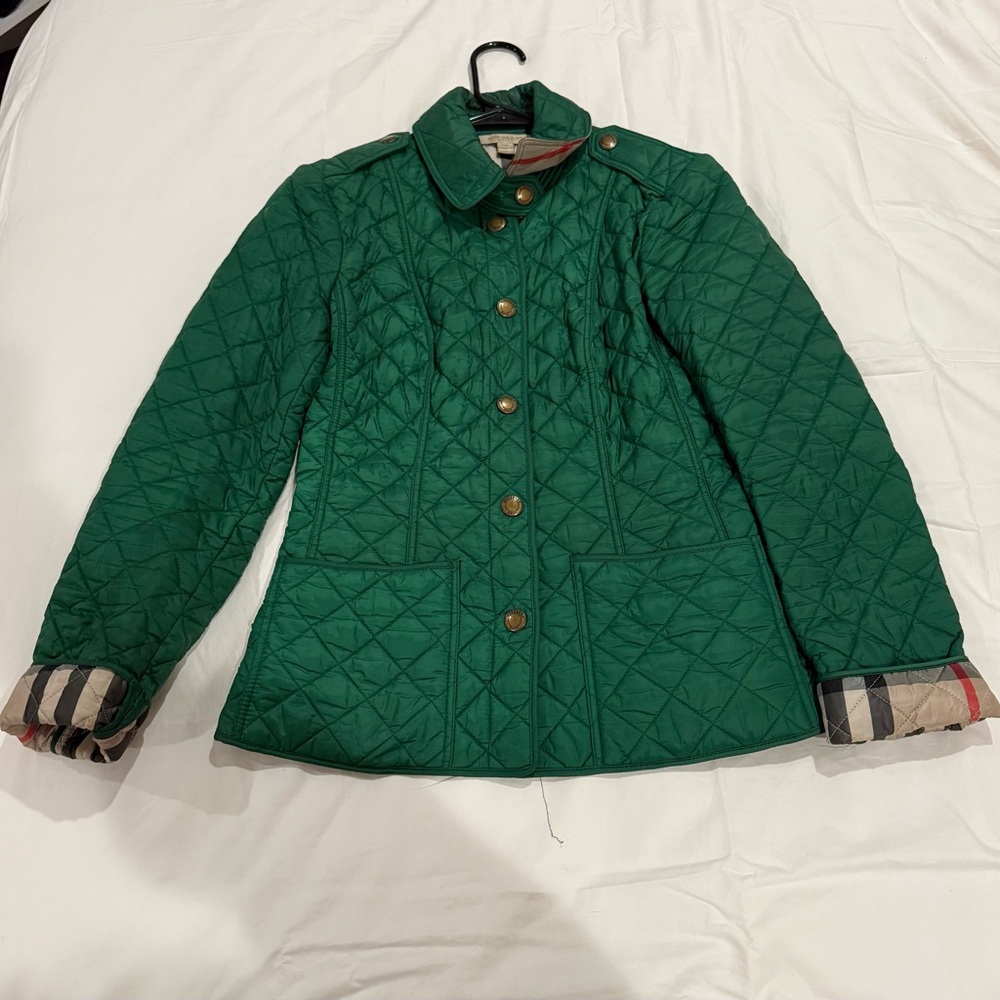 Burberry Emerald Quilted Utility Jacket